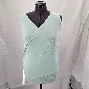 630-15 Torrid super soft Mint Green Tissue Ruched V-neck Tank top Size 1 (14/16)